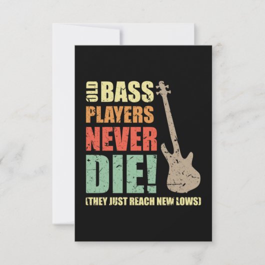 Bass Player die nie Dankeskarte (Vorderseite)
