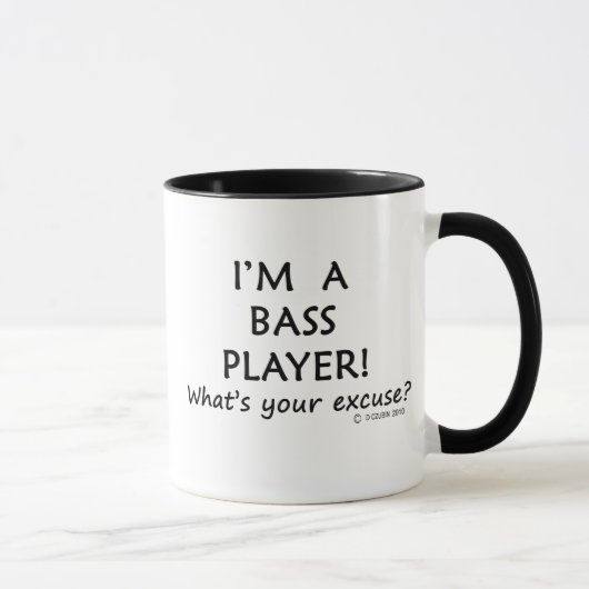 Bass Player Entschuldigung Tasse (Rechts)