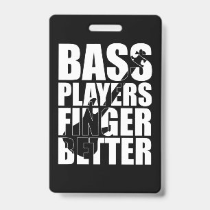 Bass Player Finger besser Ausweis