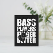 Bass Player Finger besser Dankeskarte (Stehend Vorderseite)