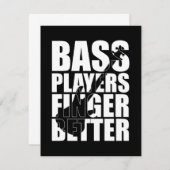 Bass Player Finger besser Dankeskarte (Vorne/Hinten)
