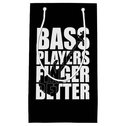 Bass Player Finger besser Kleine Geschenktüte (Vorderseite)