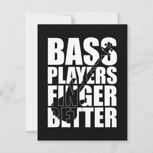Bass Player Finger besser Mitteilungskarte (Vorderseite)
