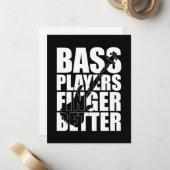 Bass Player Finger besser Mitteilungskarte (Vorderseite/Rückseite Beispiel)