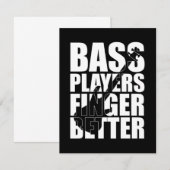 Bass Player Finger besser Mitteilungskarte (Vorne/Hinten)