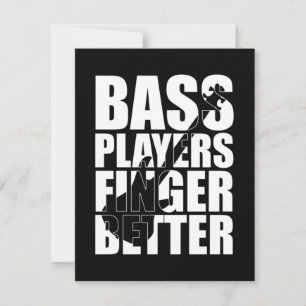 Bass Player Finger besser Mitteilungskarte