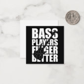 Bass Player Finger besser Mitteilungskarte (Vorderseite/Rückseite Beispiel)