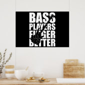 Bass Player Finger besser Poster (Küche)