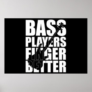 Bass Player Finger besser Poster
