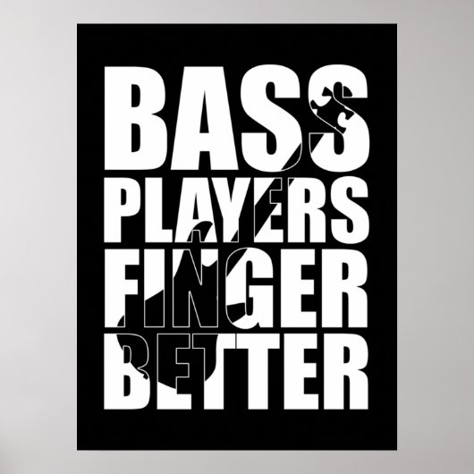 Bass Player Finger besser Poster (Vorne)