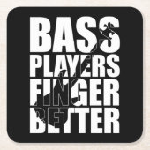 Bass Player Finger besser Rechteckiger Pappuntersetzer (Vorderseite)