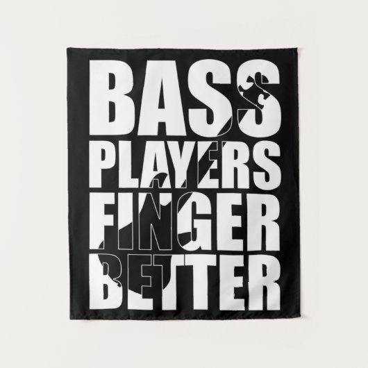 Bass Player Finger besser Wandteppich (Vorderseite)
