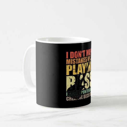 Bass Player Geschenk nehme ich keine FEHLER, WENN  Kaffeetasse (Vorderseite Links)