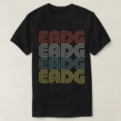 Bass Player Gift EADG 4 String Bass Guitar Retro T-Shirt (Design vorne)