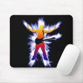 Bass Player Graphic Mousepad (Mit Mouse)