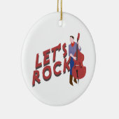 Bass Player Keramik Ornament (Rechts)