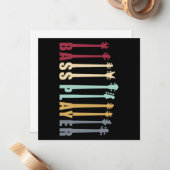 Bass Player Mitteilungskarte (Vorderseite/Rückseite Beispiel)