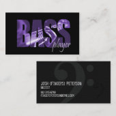 Bass Player Musician Business Card Visitenkarte (Vorne/Hinten)