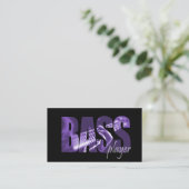 Bass Player Musician Business Card Visitenkarte (Stehend Vorderseite)