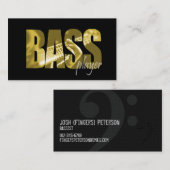 Bass Player Musician Business Card Visitenkarte (Vorne/Hinten)