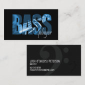 Bass Player Musician Business Card Visitenkarte (Vorne/Hinten)
