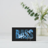 Bass Player Musician Business Card Visitenkarte (Stehend Vorderseite)