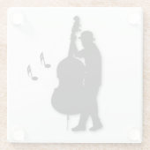 Bass Player Musician Glasuntersetzer (Rückseite)