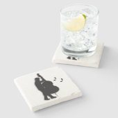 Bass Player Musician Steinuntersetzer (Seitenansicht)