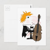 Bass Player Postkarte (Vorne/Hinten)