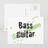 Bass-Player Postkarte (Vorne/Hinten)