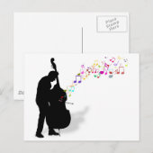 Bass Player Postkarte (Vorne/Hinten)