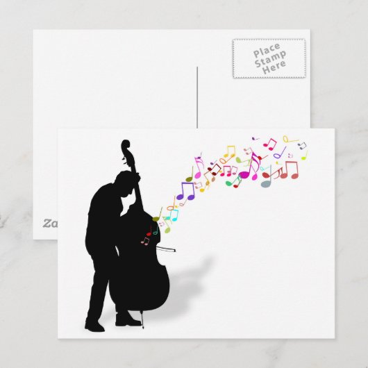 Bass Player Postkarte (Vorne/Hinten)