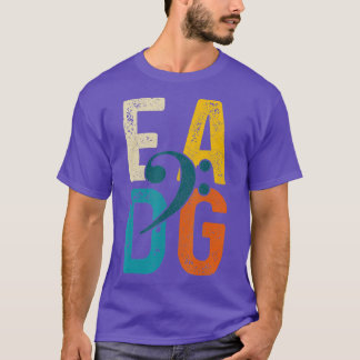 Bass Player Vintag EADG Double Bass Clef Bassist T-Shirt