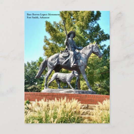 Bass Reeves Monument, Fort Smith, AR Postkarte (Vorderseite)