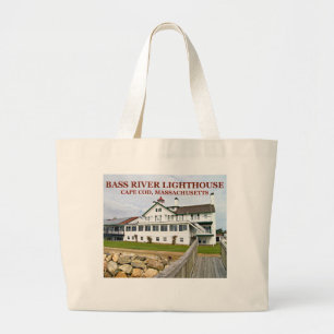 Bass River Lighthouse Massachusetts Jumbo Tote Bag Stoffbeutel