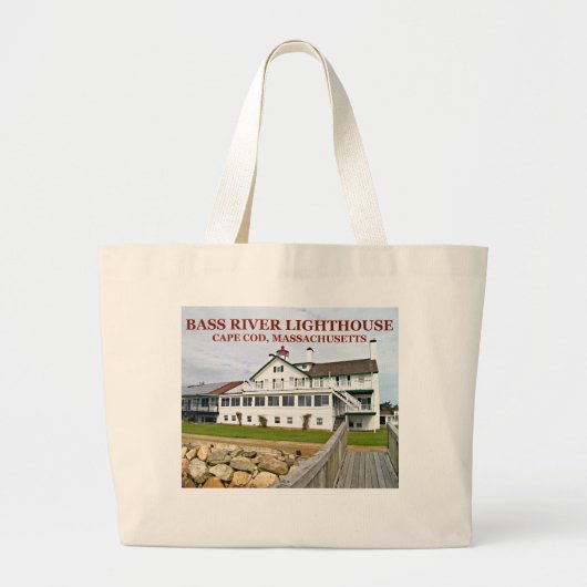 Bass River Lighthouse Massachusetts Jumbo Tote Bag Stoffbeutel (Vorne)