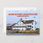 Bass River Lighthouse, Massachusetts Postkarte (Vorne/Hinten)