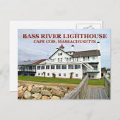 Bass River Lighthouse, Massachusetts Postkarte (Vorne/Hinten)