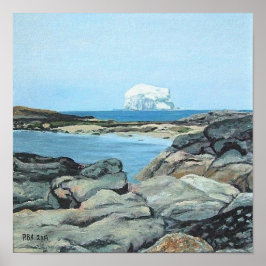 Bass Rock aus North Berwick, Schottland. Poster