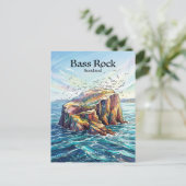 Bass Rock Schottland Postkarte (Stehend Vorderseite)