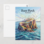 Bass Rock Schottland Postkarte (Vorne/Hinten)