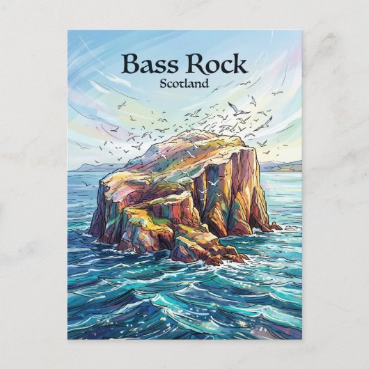 Bass Rock Schottland Postkarte (Vorderseite)