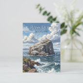 Bass Rock Schottland Postkarte (Stehend Vorderseite)
