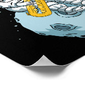 Bass Saxophon Player Astronaut Musiker Saxophon Poster (Ecke)