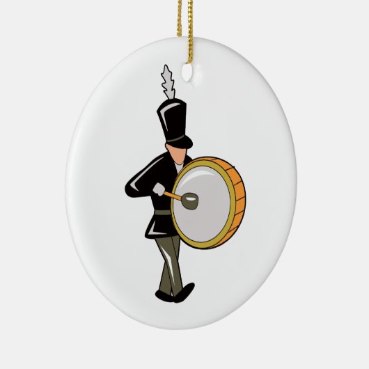 Bass-Schlagzeuger marschierendes schwarzes Keramikornament (Rechts)