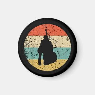 Bass-Shirt aufstehen - Vintage Retro-Musik Magnet