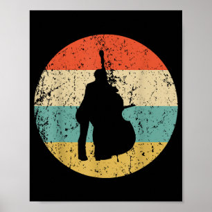 Bass-Shirt aufstehen - Vintage Retro-Musik Poster