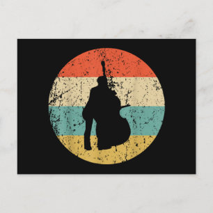 Bass-Shirt aufstehen - Vintage Retro-Musik Postkarte