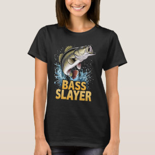 Bass Slayer Angelbekleidung u2013 Großmäuliger Bar T-Shirt