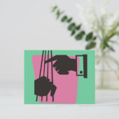 Bass spielen postkarte (Stehend Vorderseite)